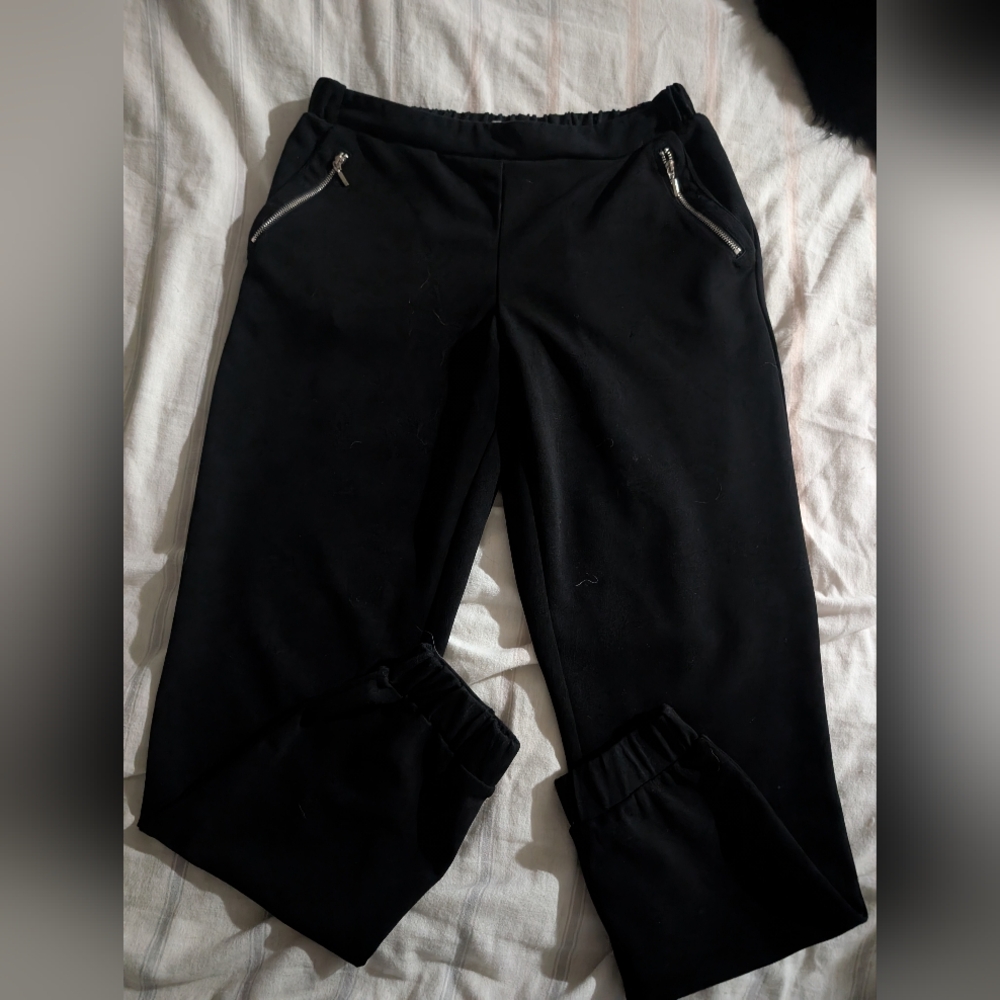 Maurice's Black Pants with Zipper Pockets